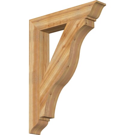 Ekena Millwork Funston Traditional Rough Sawn Bracket, Western Red Cedar, 6"W x 36"D x 48"H BKT06X36X48FST01RWR